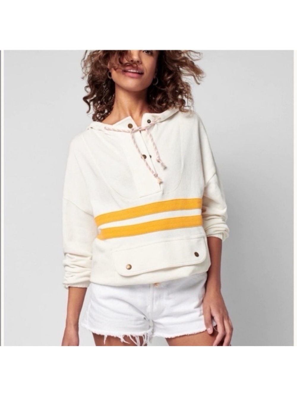 Faherty Hoodie Sweatshirt Womens Small Daybreak French Terry Sun Rays - Picture 3 of 10